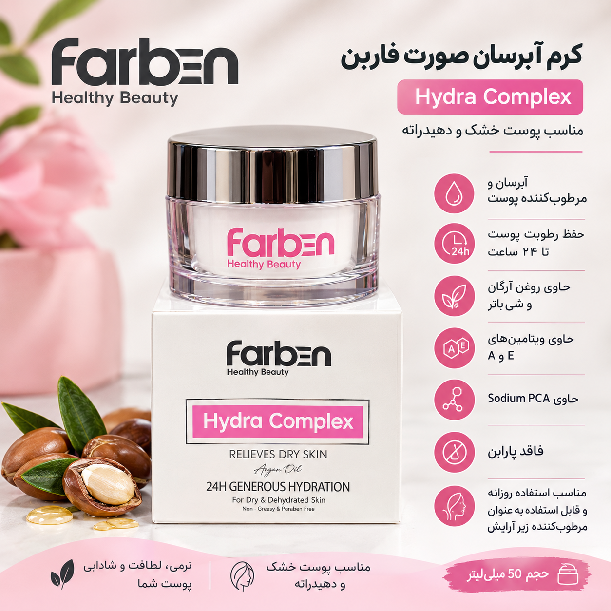 کرم آبرسان صورت فاربن